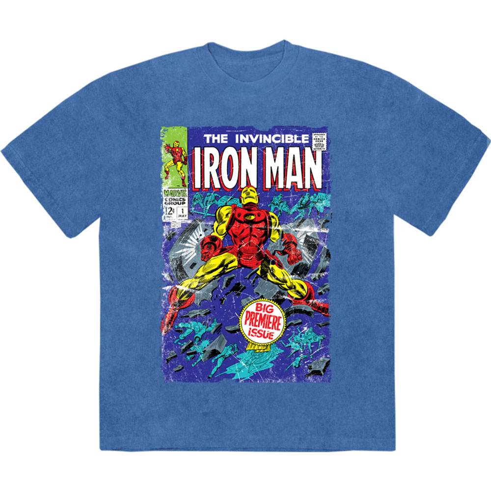 Marvel Iron Man - The Invincible Iron Man Mens Tshirt - Blue